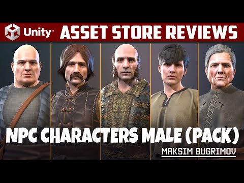 Unity Asset Reviews - NPC Characters Male Pack by Maksim Bugrimov
