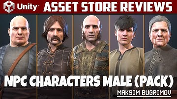 Unity Asset Reviews - NPC Characters Male Pack by Maksim Bugrimov
