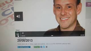 Sarah Julian's error on Breakfast, Radio Nottingham, Tue 28 Aug 2013