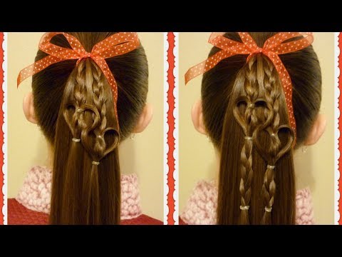 how-to-heart-hairstyle-|-double-linked-heart-ponytail