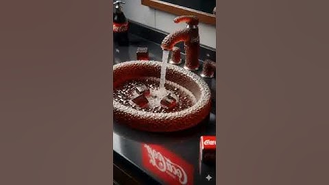 coco cola sink Asmr  l satisfying sound  video l #asmr #ai #viral #shorts #short #asmrsounds #honey