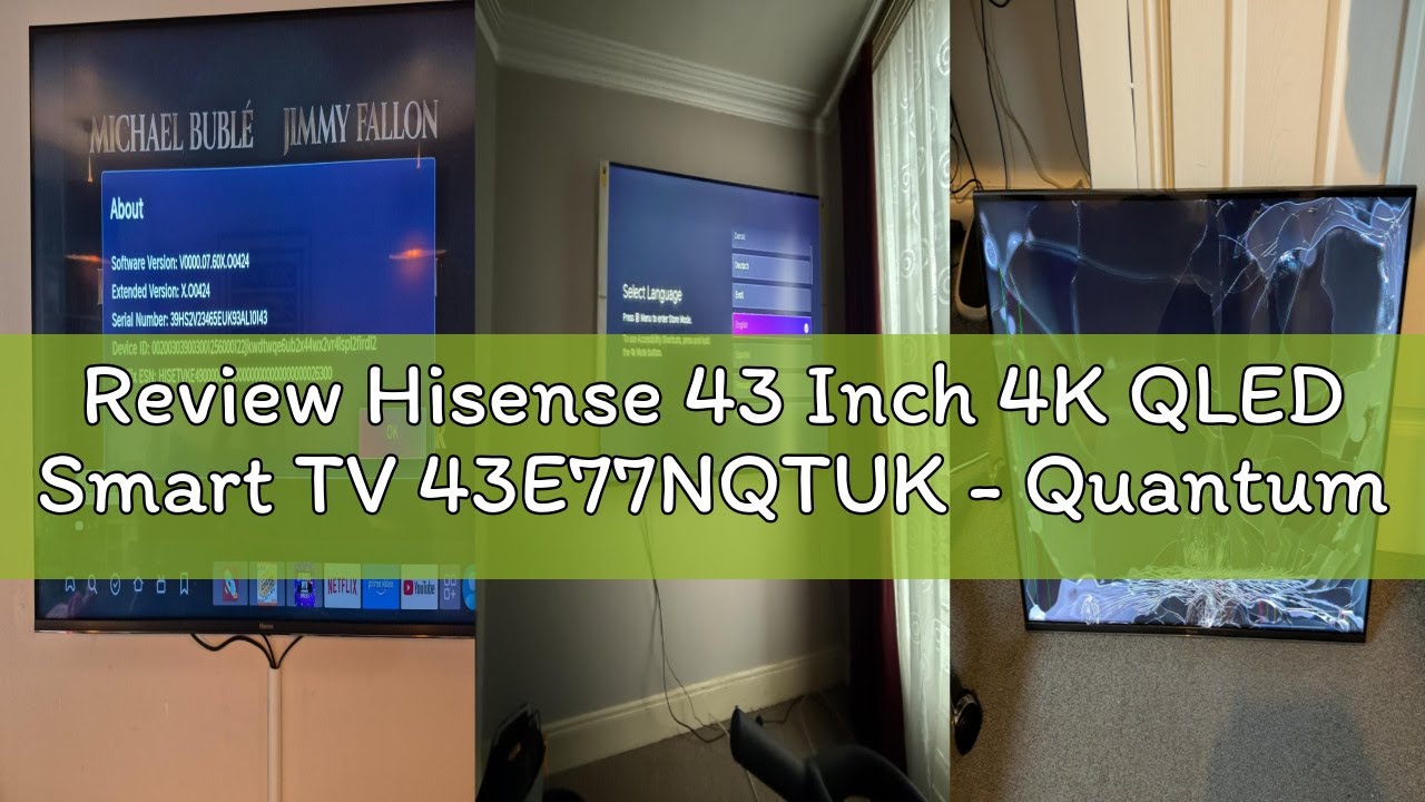 Review Hisense 43 Inch 4K QLED Smart TV 43E77NQTUK - Quantum Dot
