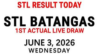 Stl Batangas  Draw Today June 3 2026  12pm Stl 1st Draw Result