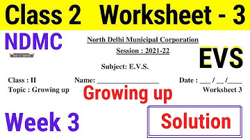 NDMC Class 2 EVS worksheet 3 solution Week 3 (15/06/2021) || worksheet 3 Class 2nd evs