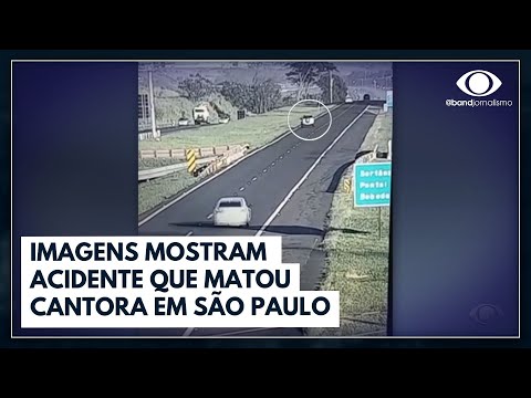 Imagens mostram acidente que matou cantora | Jornal da Band