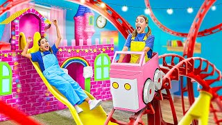 WE BUILT AN AMUSEMENT PARK || Incredible Room Makeover! DIY Crafts for Kids & Adults by 123 GO! screenshot 4