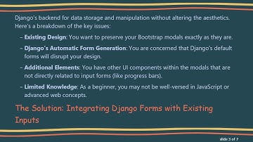 Linking Existing Inputs to Django Forms