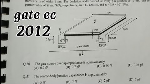 Gate source overlap capacitance #gate2024 #gateec #gateece #gateelectronics