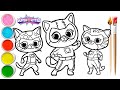 Coloring Superkitties Disney Jr - Superkitties Coloring Book | Fun Coloring Video For Kids