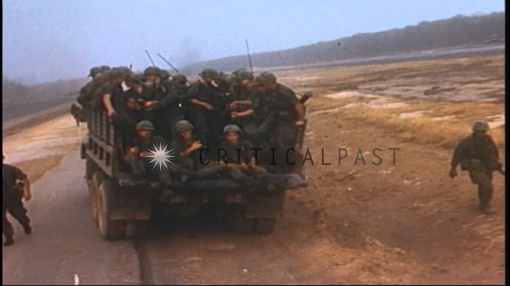 US Army 1st Infantry Division soldiers get off from helicopters and board trucks ...HD Stock Footage