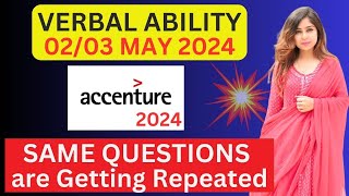 Accenture 0203/05/2024 Actual Questions Asked | Accenture Exact Questions