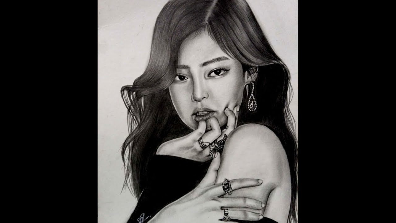 Blackpink Black And White Drawing - blackpink reborn 2020