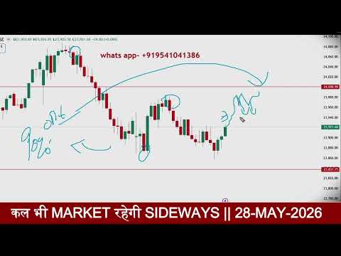 कल भी MARKET रहेगी SIDEWAYS || 28-MAY-2026