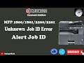 Kyocera Taskalfa 1800/1801/2200/2201-Incorrect Account ID Error/ Unknown Job ID Incorrect
