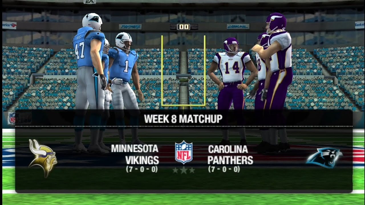 Madden 12 PSP [Panthers Franchise Mode] Week 8 Vs. Vikings 