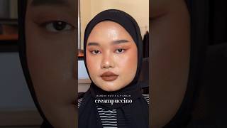 Wardah Matte Lip Cream shade Creampuccino 🤎☕️ #wardah #makeup #lipswatch #shorts