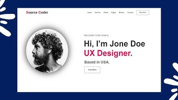 Download Free Portfolio Website in HTML and CSS || HTML CSS Website Template || Source coder