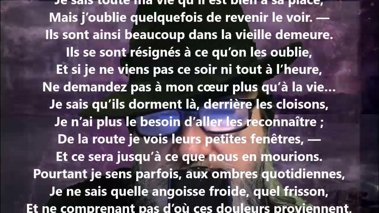 Les souvenirs - Henry Bataille lu par Yvon Jean - YouTube