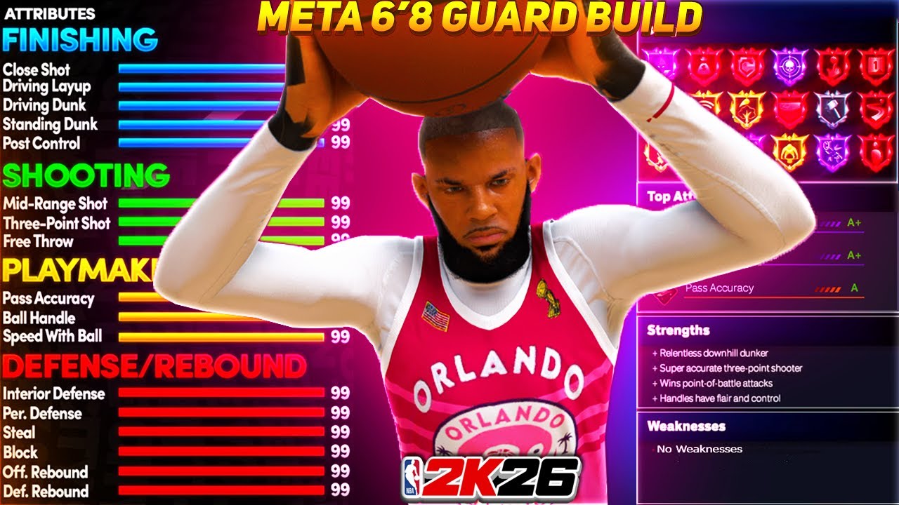this 6'8 BUILD is the NEW META in NBA 2K26!! BEST ISO BUILD on NBA 2K26 ...