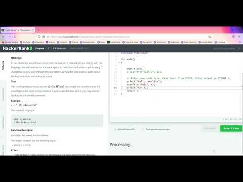 "Hello World!" In C HackerRank Solution || Easy Method ||