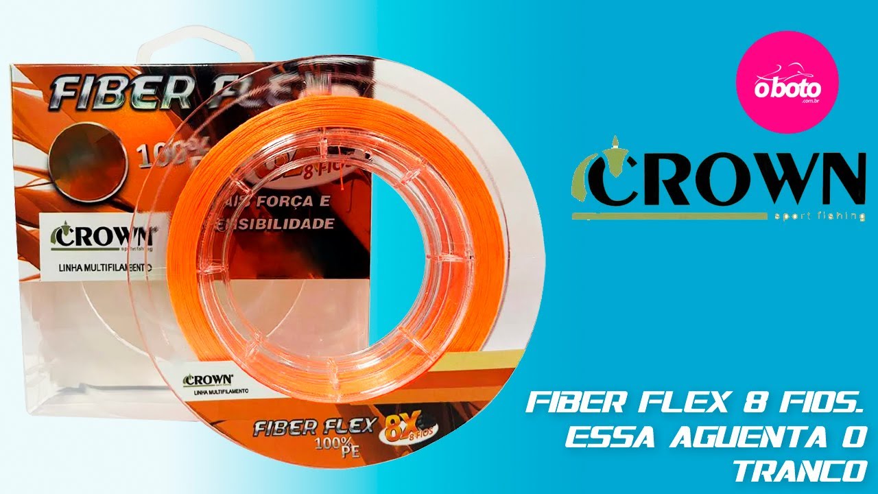 Linha Multifilamento Crown Fiber Flex 8x ( 8 Fios ) 100 Metros Laranja