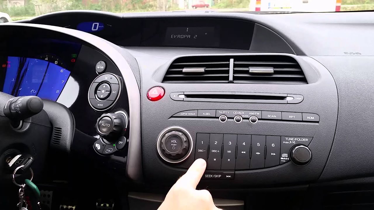 FK2 Honda Civic 8G - ufo - clock setting, nastaveni hodin - YouTube
