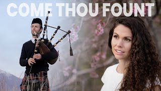 Video thumbnail of "Come Thou Fount with Bagpipes and Lyrics"