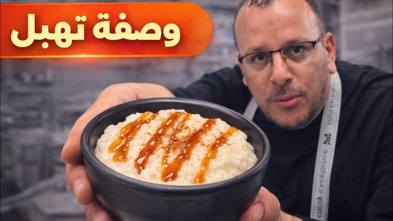   Riz au lait حلوى بسيطة ولذيذة تصلح لكل يوم من رمضان 🌙