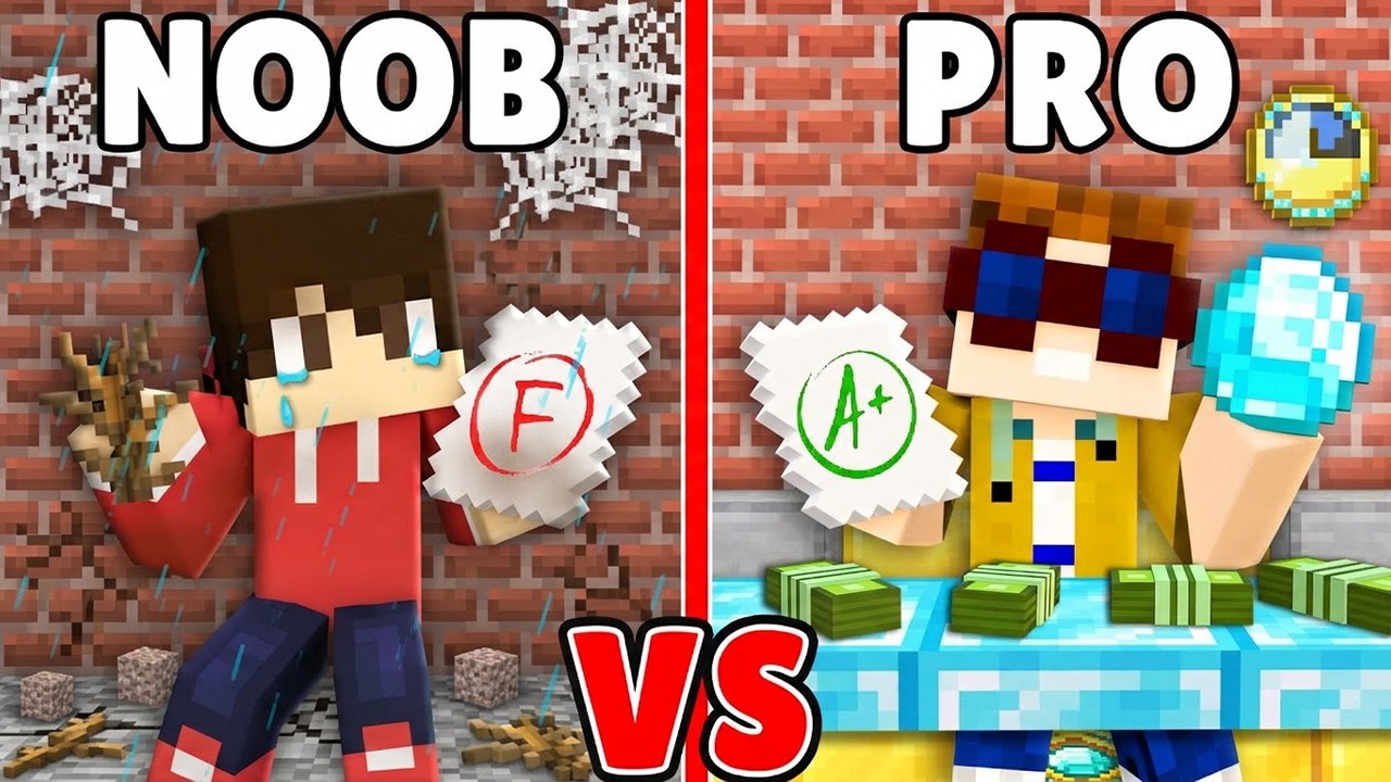 24 STUNDEN ÜBERLEBEN in der MINECRAFT Schule...