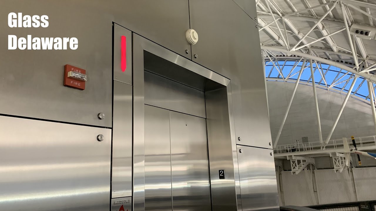 Glass Delaware Hydraulic Elevators at the Udvar-Hazy Center in Chantilly, VA