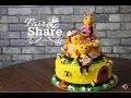 Simple and easy Bee Cake Tutorial | edible honey bees honeycomb | BEE HIVE CAKE | Clay tutorial