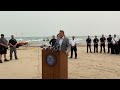 County Executive Jonathan Delagrave speaks at water safety press conference