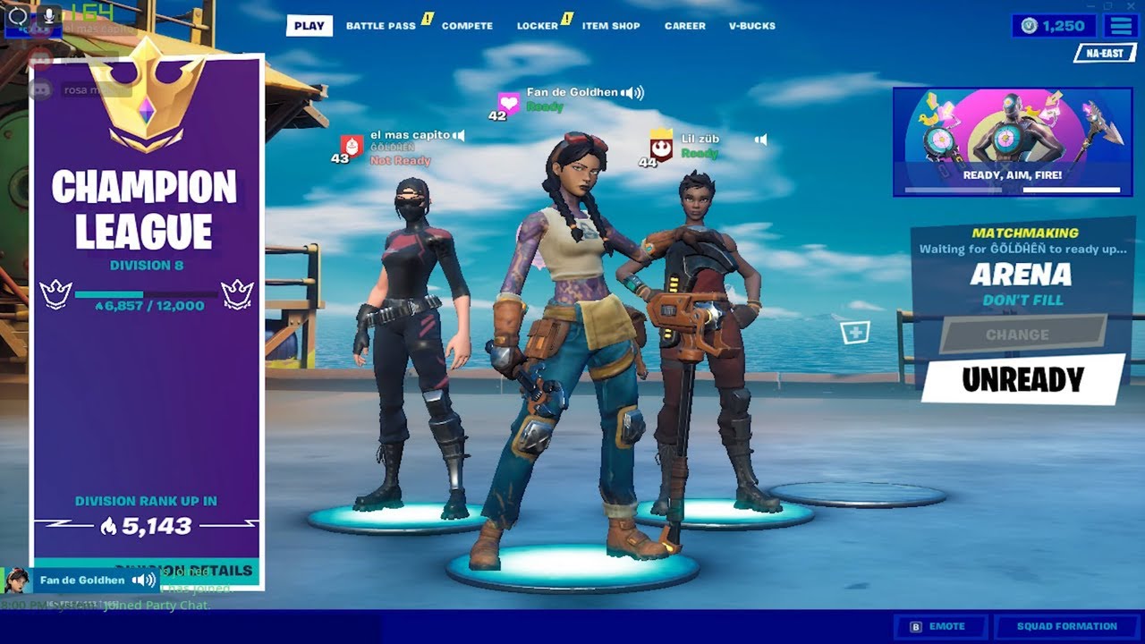 ASI LLEGUÉ A LIGA DE CAMPEONES +6000 PUNTOS | FORTNITE ARENA - YouTube