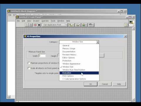 LabVIEW Tips: Automatically run a VI when opened