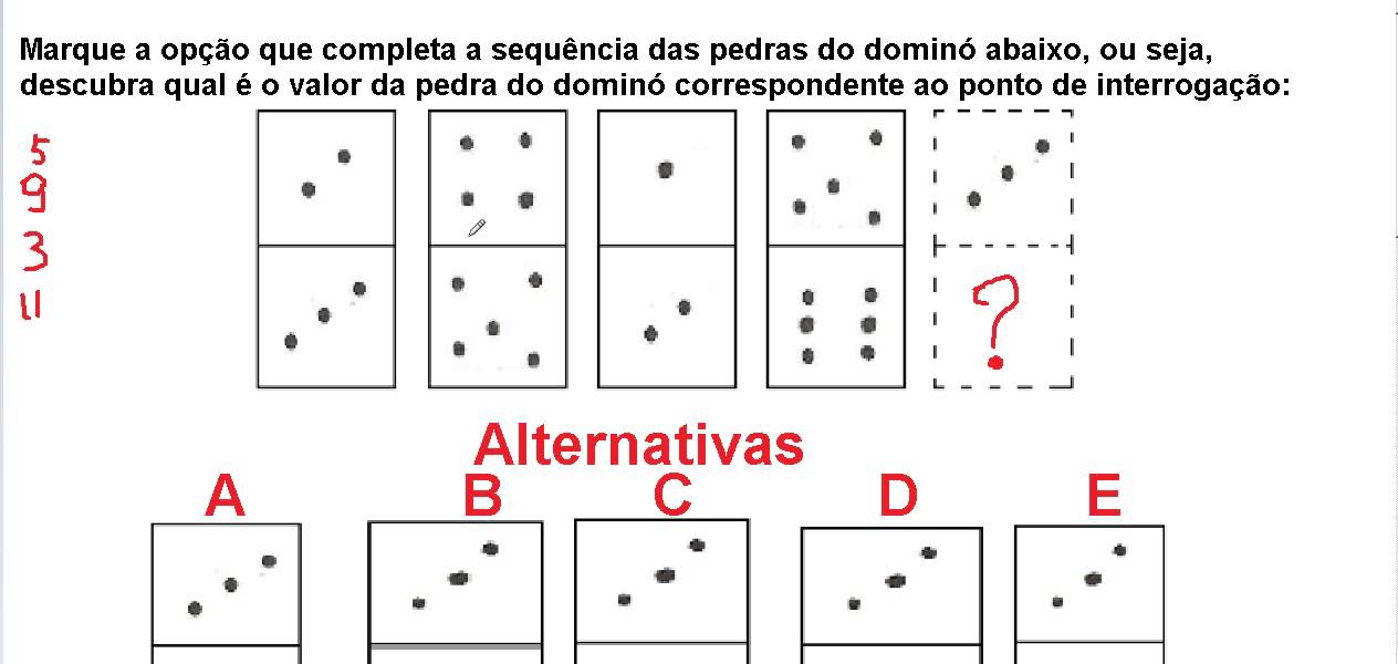 Questão JOGO DE DOMINÓUm jogo de dominó completo é representado pela figura  abaixo, Cada peça é retangular e é dividi