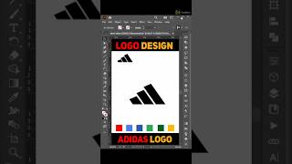 Make Adidas Logo in Adobe Illustrator #brand #brandlogo #adobe #illustrator #adidas #logo #shorts