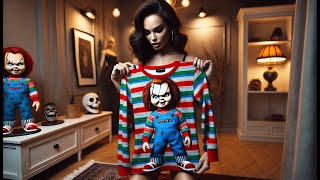 👕 Best Chucky Striped Shirt | Ezsskj Rainbow Chuckie Costume Pullover 👕