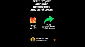 69 IT Project Manager - Remote Jobs
