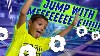 Trampolining in Chicago. The meth jumps on the trampoline at Sky Zone Trampoline Park+ in Chicago