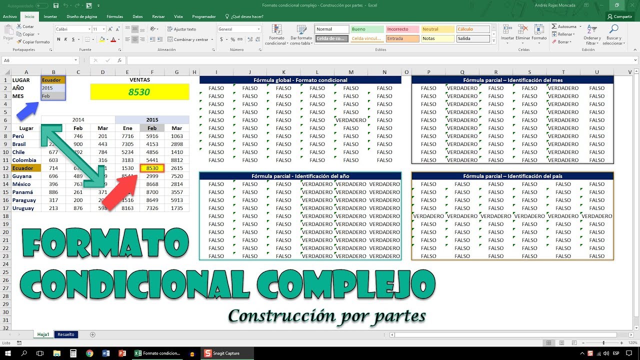 Condicional o en excel