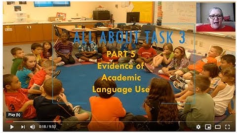 All About Task 3, Part 5: Academic Language Use