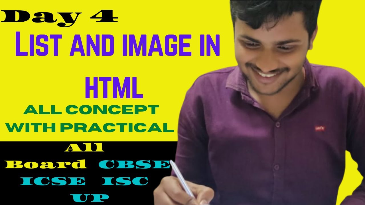 List And Image in HTML For Class 10th | Computer Application CBSE class 10th |Create Image and list