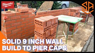 BUILDING A 9' GARDEN WALL FROM DIG OUT TO PIER CAPS PT 2