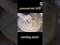 Saraswati idol making with clay|| How to make a Saraswati with clay and straw|| #shorts