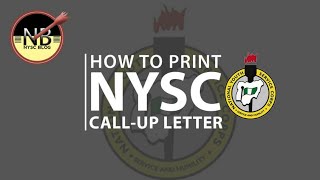 How to print NYSC Call up Letter (Nysc Blog) Net Worth