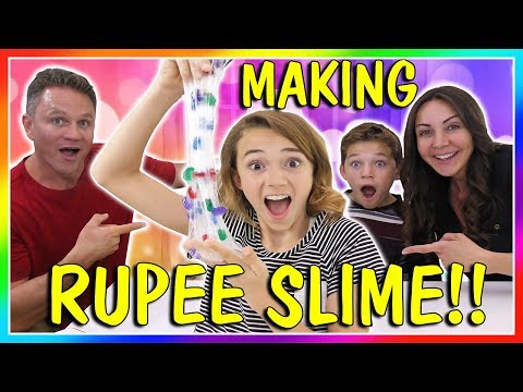 GØR VÆRENDE RUPEE SLIME | DIY | Vi er The Davises