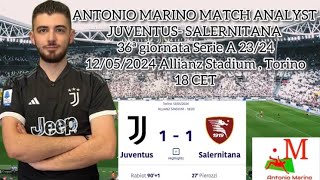 ANTONIO MARINO JUVENTUS- SALERNITANA MATCH ANALYSIS #seriea #juventus #salernitana #analysis #match