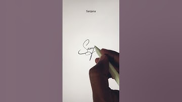 Signature Style for the name Sanjana ✨. Modern Letter S Sign in cursive Handwriting. #shorts #design