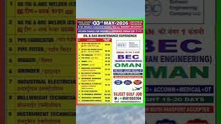 BEC Oman Long Job Vacancy 2026 🔥 Free Visa   Interview Update | Apply Now