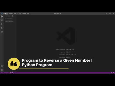 Program to Print  Reverse a Given Number | Python Tutorial |  Yes I Can Do